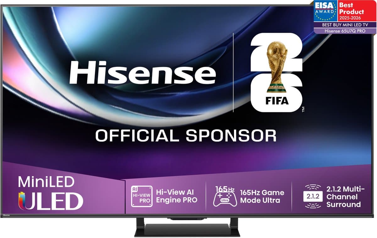 [Gratis installatie] Hisense 65U7Q PRO - 65 inch - 4K MiniLED - 2025 — afbeelding 1