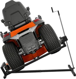 Stalen Grastractor Lift - Opvouwbare Grasmaaier Lift - 45° Kanteling - Verstelbaar Liftplatform Met Handkruk - Handmatig Hefapparaat - Maximaal Belasting 400 kg - Voor Grastractor En Zitmaaier - Zwart - NAIZY — thumbnail 1