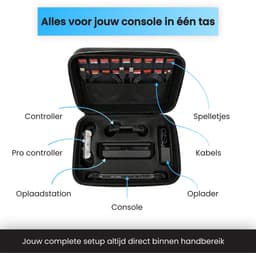 2BEFUN Case geschikt voor Nintendo Switch 2 - Incl. Screenprotector - Hoes - Beschermhoes - Opbergtas - Accessoires - Koffer - Zwart — thumbnail 4
