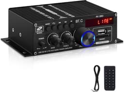 AK-380 Bluetooth 5.0 Hifi-Versterker - 2.0 Kanalen - 40W X 2 - Maximaal Vermogen 400W - Mini-Stereoversterker - met USB/SD-Kaartsleuf en Fm-Radio - Geschikt voor Auto- en Thuisluidsprekers — thumbnail 1