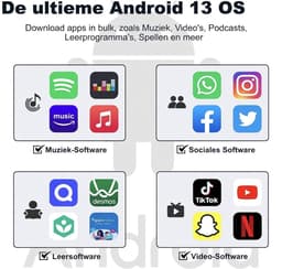 144 GB MP3-speler met wifi bluetooth, 4,02 inch IPS touch-scherm, muziekspeler voor kinderen, Android MP4-speler met Spotify, Audible, Amazon Music, Deezer, Play Store (zwart) — thumbnail 3