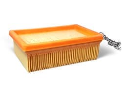 Vervangende Filter Geschikt voor Karcher WD4 - Vlak Filter - Vouwfilter voor multifunctionele stofzuigers - Compatibel met MV4, MV5, MV6, WD4, WD5, WD6