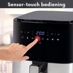 SNJY® Airfryer XXL - Airfryer Dubbel - Heteluchtfriteuse - Airfryer Dubbele Mand - 1450 Watt - Zwart/RVS — thumbnail 10