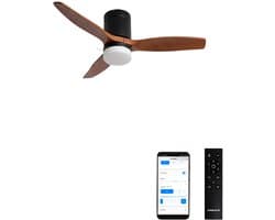 CREATE - Stille 40W plafondventilator met technische ABS bladen in verschillende maten - S - Met licht - WIFI - WIND CALM