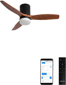 CREATE - Stille 40W plafondventilator met technische ABS bladen in verschillende maten - S - Met licht - WIFI - WIND CALM — thumbnail 1