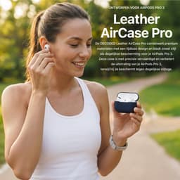 DECODED Leren Hoesje voor AirPods Pro 3 - Airpods Pro 3 Case - Premium ECCO-leer - Geschikt voor Magsafe - Draadloos Oplaadbaar - Indicatie Lampje - Krasbestendig - Blauw — thumbnail 4