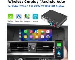 Autoradio Draadloze Carplay Android Auto Interface Module Geschikt Voor BMW NBT-Sistema - BMW MINI X1 X3 X4 X5 F10 F15 F20 F21 F23 F25 F26 F30 F48