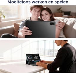 Aorlym P12 Pro - Tablet - 48GB RAM (12+36GB) + 256 GB ROM (2 TB/TF) - 12 Inch 2K 120Hz IPS - Android 16 - 12000mAh/18W - 4G LTE - Wi-Fi 5 - Bluetooth 5.0 - T7300 - Quad Speakers - Volledige accessoirebundel met toetsenbord en stylus — thumbnail 3