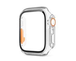 Stravo Ultra-look Case met Screenprotector – Geschikt voor Apple Watch 40mm – TPU Bumper Hoesje – Compatibel met Series 4 / 5 / 6 / SE / SE2 – Transparant