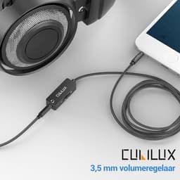3.5mm Verlengkabel met Volumeregeling - 1/8 Inch Hoofdtelefoon Speaker Kabel met In-Line Volumeregelaar (1.2M) — thumbnail 2