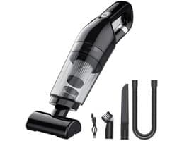 EAFC Kruimeldief - Handstofzuiger - Auto Stofzuiger - Kruimelzuiger - Snoerloos - Nat en Droog - HEPA Filter - Mini Stofzuiger - zwart - Met Opzetstukken