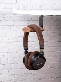 Headsethouder,Hoofdtelefoon Houder met Walnoothout Hoofdsteun voor alle Hoofdtelefoonmaten,Headset Holder Koptelefoonhaak voor PC-gaming — thumbnail 4