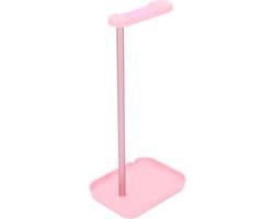 hoofdtelefoonstand Stand niet -slip bodem gaming headset houder hanger mount geschikt voor alle maten ideaal voor slaapkamer kantooropnamestudio met ABS aluminium (Roze)