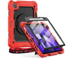 Schokbestendige Hoes voor iPad Air 4/5 Generatie 10.9 Inch met 360° Draaibaar Standaard en Schermbeschermer