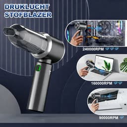 Thuys - Draadloze 2-in-1 Handstofzuiger & Stofblazer – 28.000 Pa – Accu – 3 Standen – Persluchtfunctie voor Auto, PC & Huis — thumbnail 1