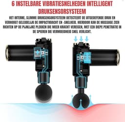 SCH® Massage Gun Professioneel - Massage Gun - Zwart - ‎ 11cm x 4cm x 9cm — thumbnail 5