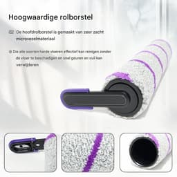 Stofzuigeraccessoires - Vervangende rolborstels - Nat en droog gebruik - Inclusief 2 rolborstels, 2 filters en 1 reinigingsborstel - Geschikt voor Rowenta X-Clean 10 en Narwal S20 Pro — thumbnail 4