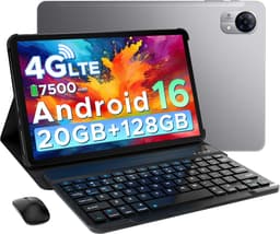 DOOGEE Tab G5 VIP - Tablet - 20GB + 128GB (2TB TF) - 4G LTE - Android 16 - 10 inth 120Hz IPS HD - Unisoc T7200 - 7500mAh - 2 Lautsprecher - Widevine L1 - Face ID - GPS -Met toetsenbord, muis, stylus, koptelefoon — thumbnail 1