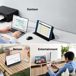 Draagbare Monitor 15,6 Inch Full HD – Portable Monitor met IPS Scherm & Ingebouwde Speakers – USB-C & HDMI – 1080P – Ultra Dun & Lichtgewicht – Geschikt voor Laptop, Console en PC — thumbnail 4