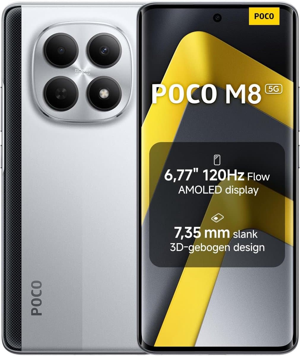 Smartphone-POCO M8 5G-8GB+256GB-Zilver — afbeelding 1