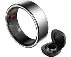 HAALE II Smart Ring met Oplaadcase - Brushed Silver - Size 10