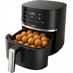 COOK-IT Airfryer 6L XL - 1600W - 8 Programma’s - Touchscreen - Vaatwasserbestendige Mand - Warmhoudfunctie - Shake Reminder - Matzwart — thumbnail 1