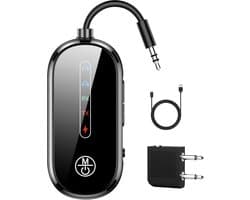 2-in-1 transceiver - Bluetooth Transceiver - 5.4 draadloze vliegtuigadapter - 3,5 mm AUX - Geschikt voor TV, Laptop, Auto, Tablet & Vliegtuig