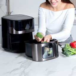 Black & Decker BXAF6500E Enkel 6,5 l Vrijstaand 1600 W Friteuse met weinig vet Zwart, Grijs — thumbnail 4