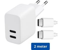 Xtronic 35W USB-C Snellader – Dubbele Poort Oplader – inclusief 2 meter USB-C/USB-C – Compacte USB-C Adapter