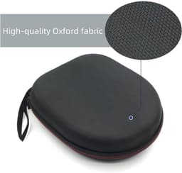 Headphone Bag, 23 x 19.5 cm, Compact Case Protection for Over-Ear Headphones and Accessories, Universal Transport Box, Protective Case in Black — thumbnail 2