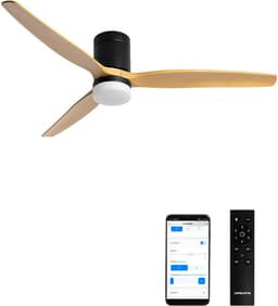 CREATE - Stille 40W plafondventilator met technische ABS bladen in verschillende maten - L - Met licht - WIFI - WIND CALM — thumbnail 1
