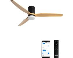 CREATE - Stille 40W plafondventilator met technische ABS bladen in verschillende maten - L - Met licht - WIFI - WIND CALM