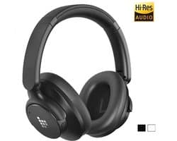 Draadloze Bluetooth Hoofdtelefoon - Gaming Headset - Draadloos - Hybride Noise Cancelling - 500mAh - 60 Uur Luisteren - Natuurlijke Pasvorm - Zwart