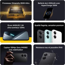 Xiaomi POCO X8 Pro Zwart 8GB + 256GB | 6500mAh batterij, 100W HyperCharge, Dimensity 8500 Ultra, IP68, 120Hz AMOLED — thumbnail 5