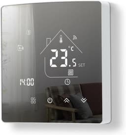 Slimme Thermostaat - Verwarmingsregelaar - Binnen Temperatuur - App & Spraak Bediening - 90x86x27MM - Wit — thumbnail 1