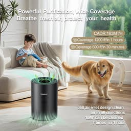 House of Balance Smart Air Purifier- Luchtreiniger - Luchtzuiveraar - Anti Geur - Anti Allergie - Wifi App - Zwart — thumbnail 5