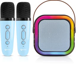 Vision Products Karaoke Speakerset met 2 microfoons Blauw — thumbnail 1