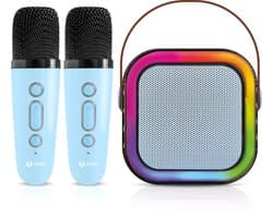 Vision Products Karaoke Speakerset met 2 microfoons Blauw