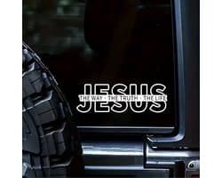 VANDAAG VERZONDEN - Sticker - Jesus Way Truth Life - Christelijk - Auto Laptop