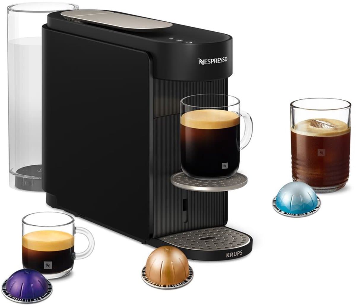 Krups Nespresso Vertuo UP XN9408 - Koffiecupmachine - Zwart - Snel opgewarmd — afbeelding 1