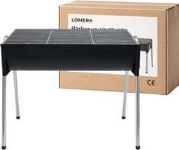 Lomera Houtskoolbarbecue - Houtskool BBQ - Barbecue - BBQ - Draagbare BBQ - Camping BBQ - Balkon BBQ - Kleine Barbecue - Draagbare Houtskoolbarbecue - Compacte BBQ — thumbnail 4