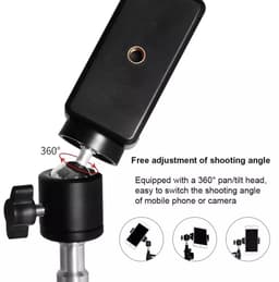 Camerastatief Smartphone Tripod Professionele Multifunctionele Standaard | Microfoon standaard | Standaard voor Smartphone | Tablet Statief | Mic Stand | Podcast | Vloggen Youtube | Universeel | iPad Statief | Tafel — thumbnail 2