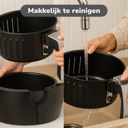 Heteluchtfriteuse met Digitaal Touchscreen - Instelbaar 80-200 Graden - 1500W - Zwart — thumbnail 5