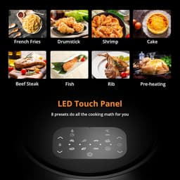 Air Fryer 8L XL, 1800 W, multifunctioneel, 8 automatische programma's,zwart — thumbnail 6