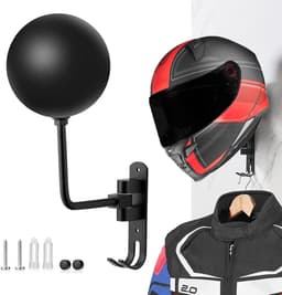 Helmhouder voor motorfiets - Wandmontage en Aluminiumlegering — thumbnail 5
