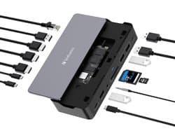 Krachtig USB-C Dockingstation met 15 Poorten en Ingebouwde SSD