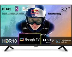 Smart-tv 32 inch HD met Google TV en Randloos Design