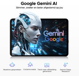 Aorlym P13 - Tablet - Tablets - 48 GB RAM + 128 GB ROM - 13,4 inch 2,4K 120 Hz - Android 16 - Gemini AI - 12000 mAh/18 W - Face ID - Widevine L1 - 13 MP + 8 MP camera - Dubbele luidsprekers - Tablet met toetsenbord en pennenhouder - Zwart — thumbnail 5