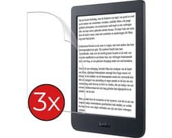 Screenprotector - 3 Stuks - Folie - Geschikt voor Kobo Nia - Ultra Clear - Bescherm Folie - Soft TPU - Screen Protector