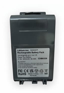 SIDANO® Vervangende Accu - Batterij geschikt voor Dyson V8 - 4000mAh - met 1 filter (voorfilter) — thumbnail 2